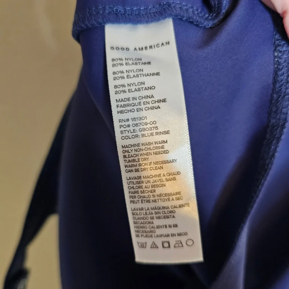 Good American XL Sculpting Modern‎ Tank Bodysuit Navy Blue Squareneck - Picture 7 of 8